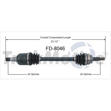 Surtrack Axle Cv Axle Shaft, Fd-8046 FD-8046